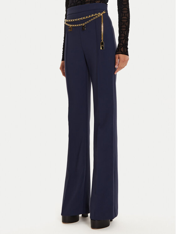 Elisabetta Franchi Elisabetta Franchi Pantaloni di tessuto PA-T35-46E2-V390 Blu scuro Regular Fit