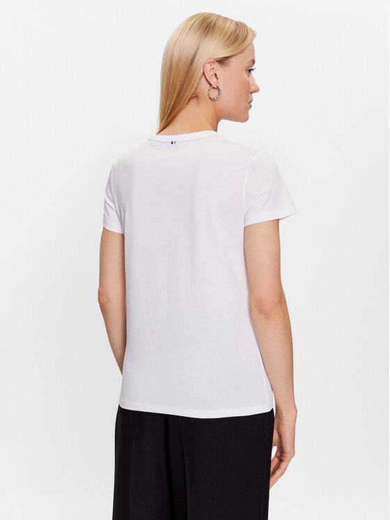 BOSS Boss Majica 50490018 Bela Slim Fit