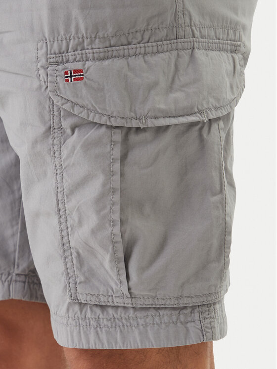 Napapijri Napapijri Pantaloncini di tessuto Noto 2.0 NP0A4HOQ Grigio Regular Fit