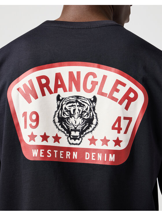 Wrangler Wrangler T-Shirt GRAPHIC TEE 112362793 Czarny Regular Fit