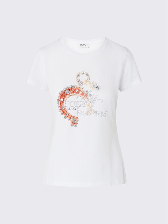 Liu Jo Liu Jo T-shirt WF6407JS923L9434 Bianco Regular Fit