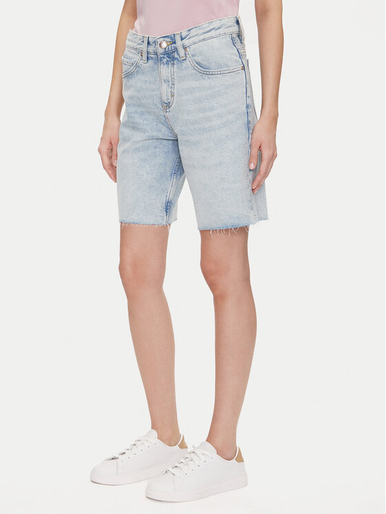 Lee Lee Pantaloni scurți de blugi Rider 112363533 Albastru Loose Fit