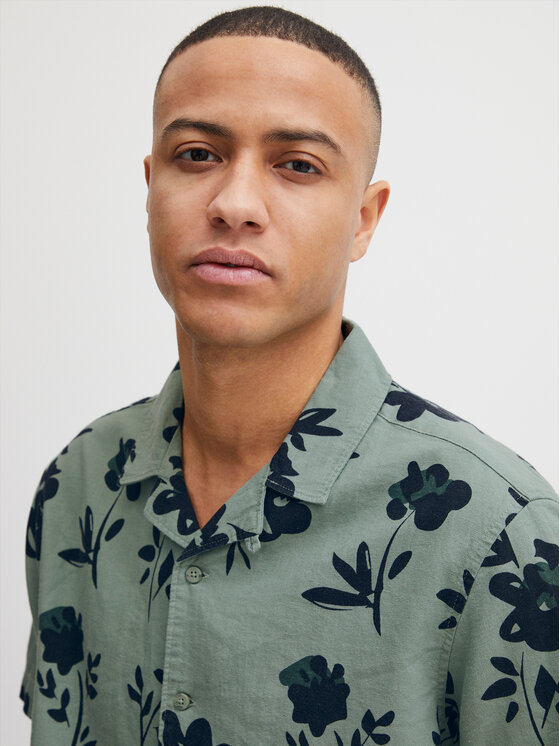 Solid Solid Srajca 21107687 Zelena Regular Fit