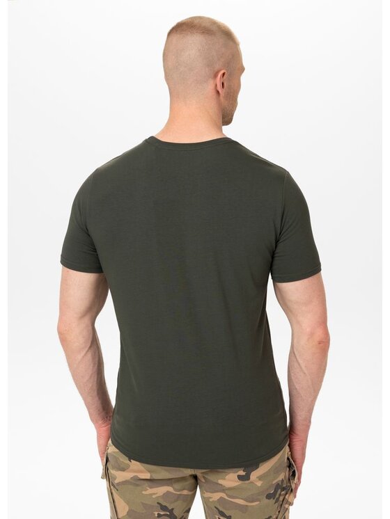 PITBULL PITBULL T-Shirt MINIMAL Zielony Regular Fit