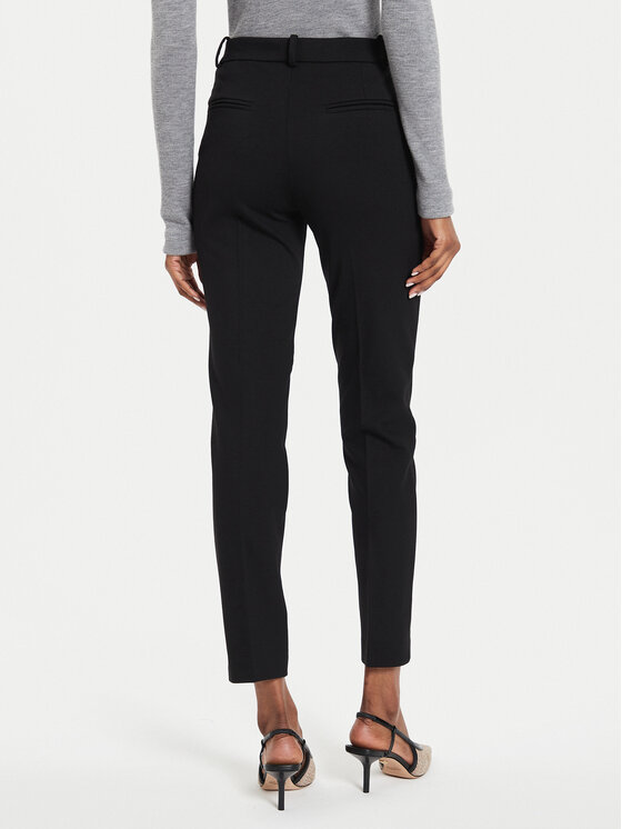 PINKO Pinko Medžiaginės kelnės Bello 100155 A24D Juoda Regular Fit