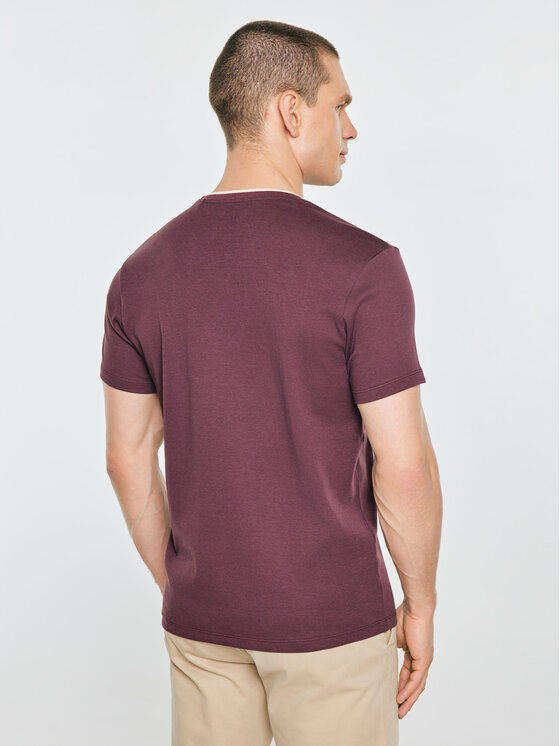 BIG STAR BIG STAR T-Shirt MICEL Bordowy Basic Fit