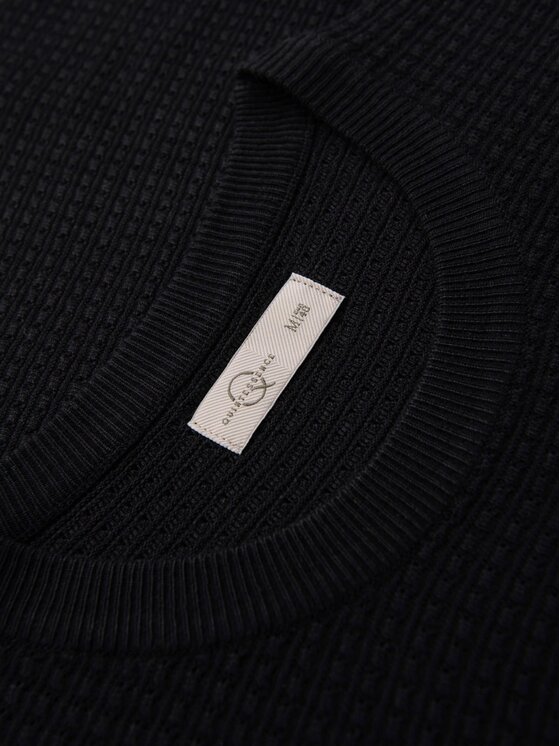 Ombre Ombre Sweter OM-SWSW-0181 Czarny Slim Fit