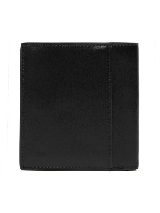 Calvin Klein Calvin Klein Портфейл Plaque Slim Trifold W Coin + Car LV04D1137G Черен
