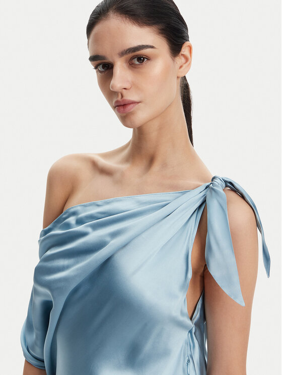 PINKO PINKO Koktejlové šaty 104986 A2GZ Světle modrá Regular Fit