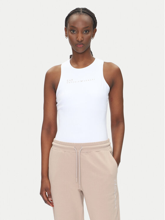 Damskie Body EA7 Emporio Armani, Rozmiar XS, Białe, 7W000338 AF12625 U0002