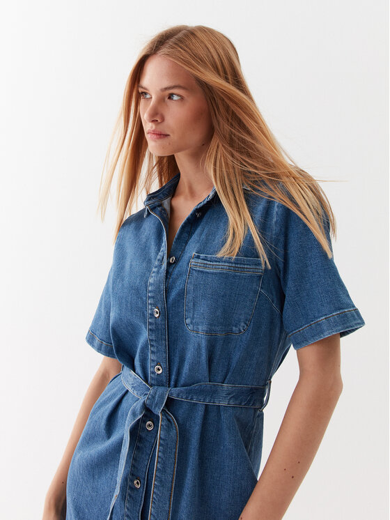 ONLY ONLY Sukienka jeansowa 15283308 Niebieski Loose Fit