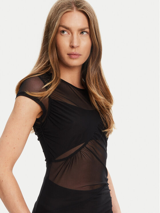 Guess Guess Φόρεμα κοκτέιλ W5YK66 KBAH2 Μαύρο Regular Fit