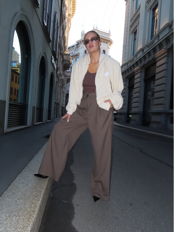 Magda Matyja Magda Matyja Kardigan ALAYA CARDIGAN VANILLA Beżowy Oversize