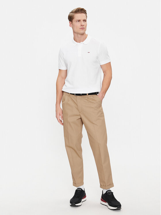 Tommy Jeans Tommy Jeans Polo DM0DM18312 Bianco Slim Fit