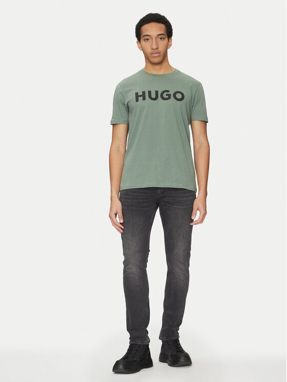 HUGO HUGO Marškinėliai Dulivio 50467556 Žalia Regular Fit