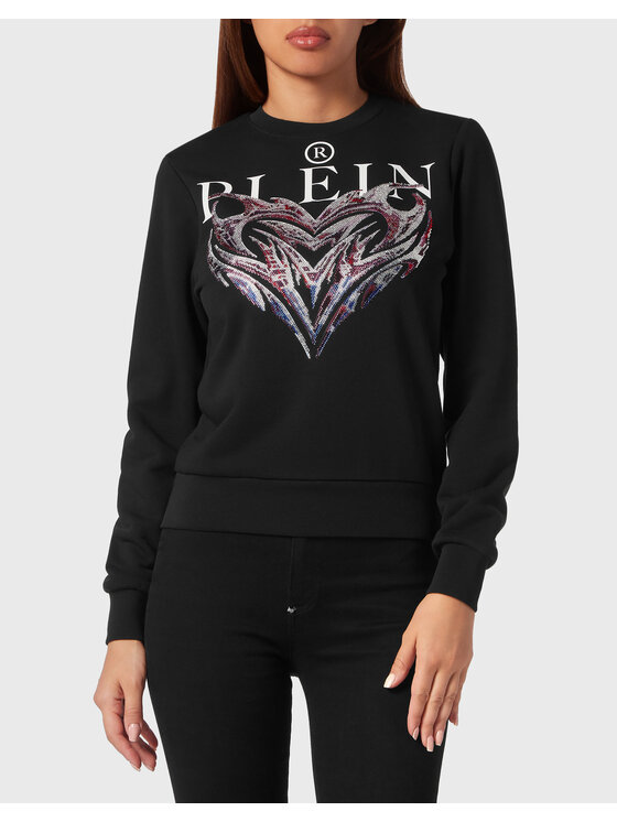 PHILIPP PLEIN PHILIPP PLEIN Bluza 1899 Czarny Regular Fit