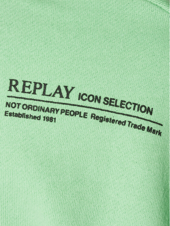 REPLAY Replay Pulóver W3104B.000.23650P Zöld Regular Fit