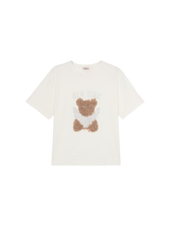 Oltre Oltre T-Shirt G055J004508N011 Biały Regular Fit