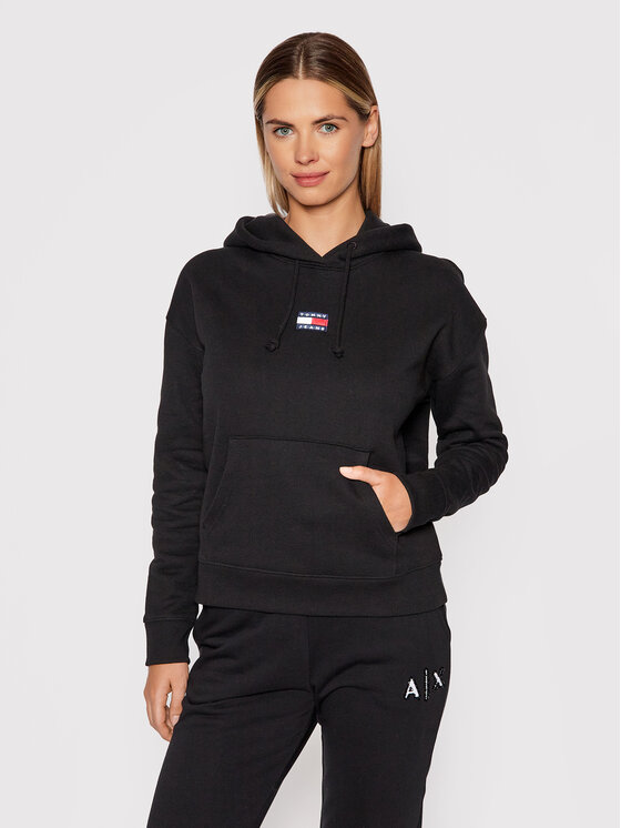 Tommy Jeans Džemperis Tommy Center DW0DW10403 Juoda Regular Fit • Modivo.lt