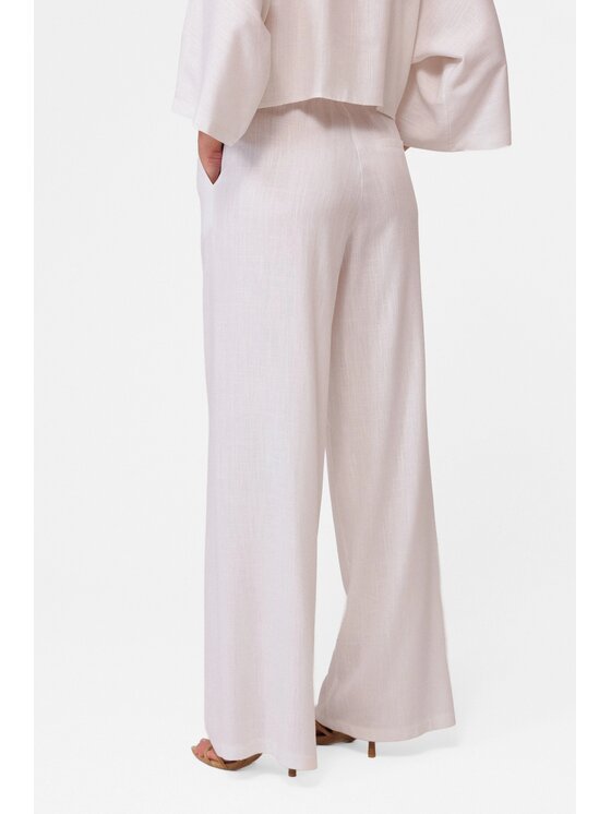 LE POSSÉ LE POSSÉ Pantaloni di tessuto SP Bianco Regular Fit