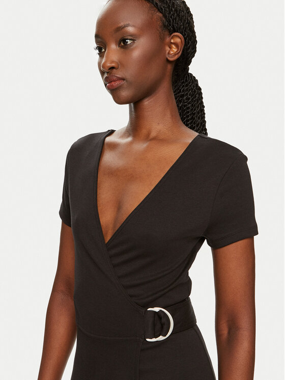 Tommy Hilfiger Tommy Hilfiger Rochie de zi Utility WW0WW42578 Negru Regular Fit