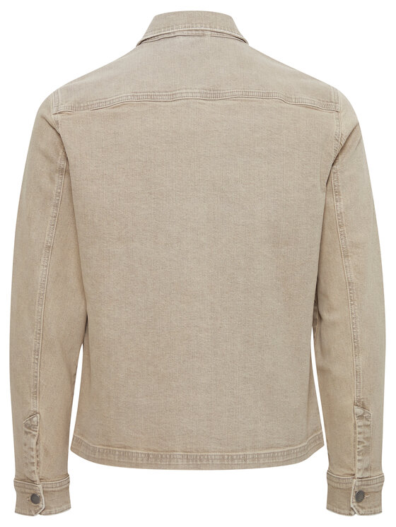 Casual Friday Casual Friday Τζιν μπουφάν 20504554 Μπεζ Regular Fit
