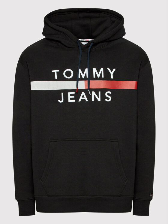 Tommy Jeans Tommy Jeans Bluza Reflective Flag DM0DM07410 Czarny Relaxed Fit