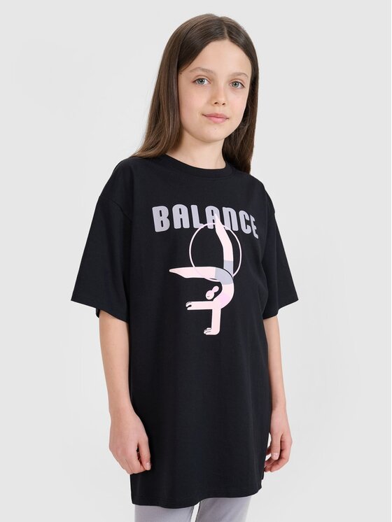 4F 4F T-shirt 4FJRSS25TTSHF2646-20S Nero Oversize