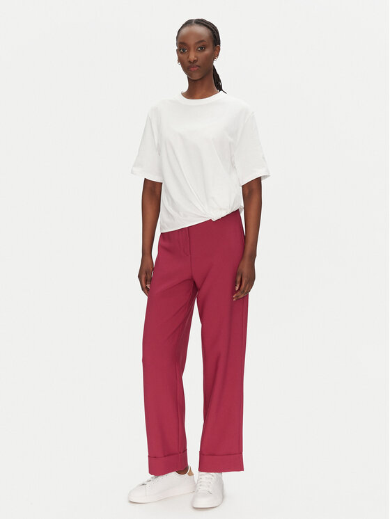 ONLY ONLY Spodnie materiałowe Casey 15338822 Fioletowy Cropped Fit
