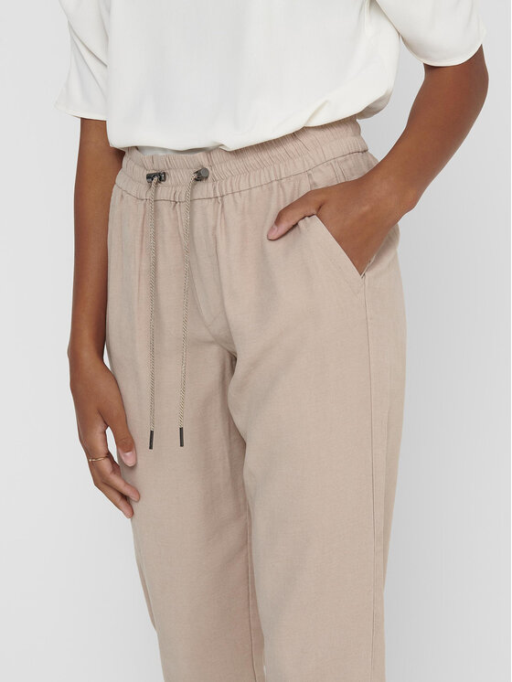 ONLY ONLY Spodnie dresowe 15203946 Beżowy Regular Fit