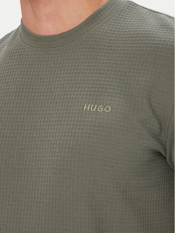 HUGO HUGO T-Shirt Austin 50532011 Zielony ciemny Regular Fit