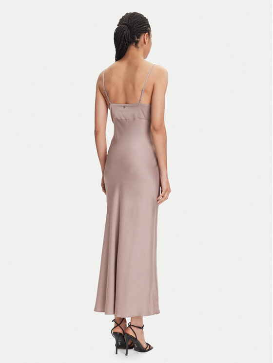 Guess Guess Rochie de seară W5YK35 WHEZ2 Bej Slim Fit