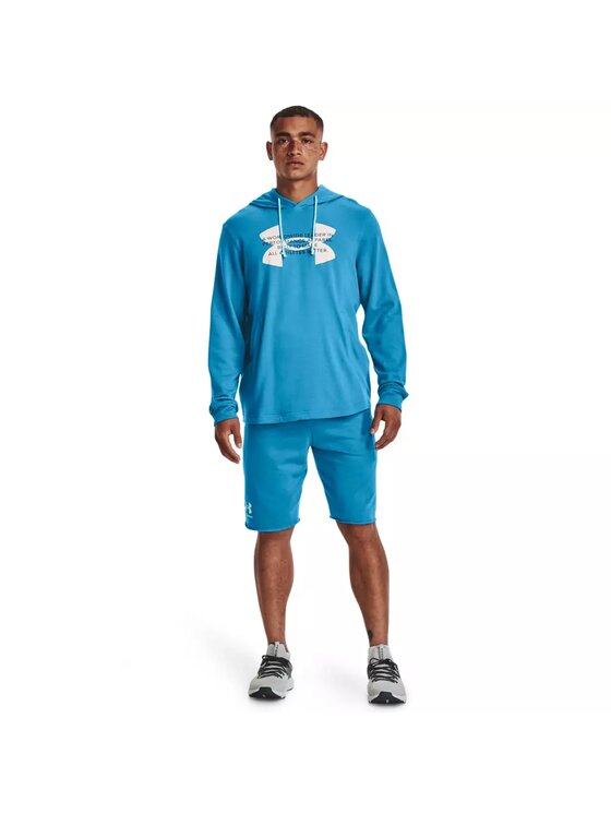 Under Armour Under Armour Bluza UA Rival Terry Logo Hoodie Niebieski Loose Fit