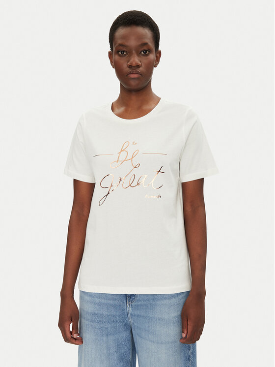 Fransa Fransa T-shirt 20615334 Bijela Regular Fit