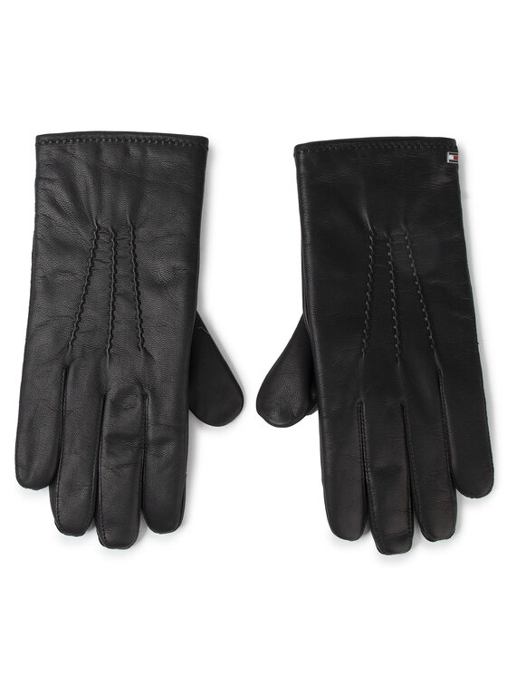 tommy hilfiger leather gloves