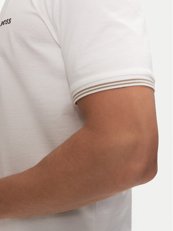 BOSS Boss Tricou Taul 50521245 Écru Regular Fit