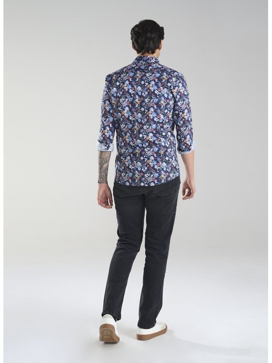 Pako Lorente Pako Lorente Koszula P24SF-1X-016 Granatowy Slim Fit