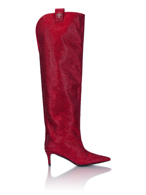 PHILIPP PLEIN PHILIPP PLEIN Kozaki 26653 Czerwony