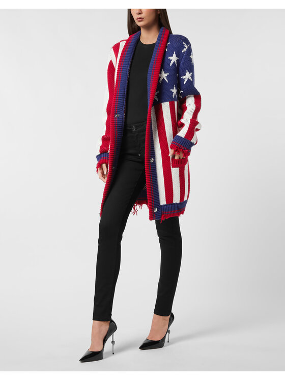 PHILIPP PLEIN PHILIPP PLEIN Kardigan 26375 Kolorowy Regular Fit