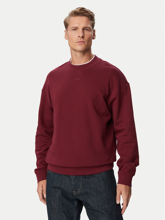 HUGO HUGO Pluus Dapocrew  50525892 Bordoopunane Relaxed Fit