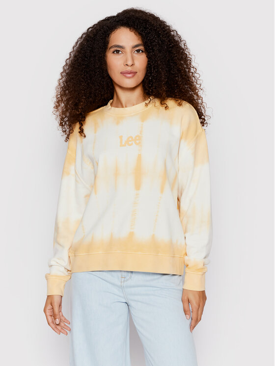 Lee Lee Bluza Tie Die L53OEIUH 112145252 Żółty Relaxed Fit