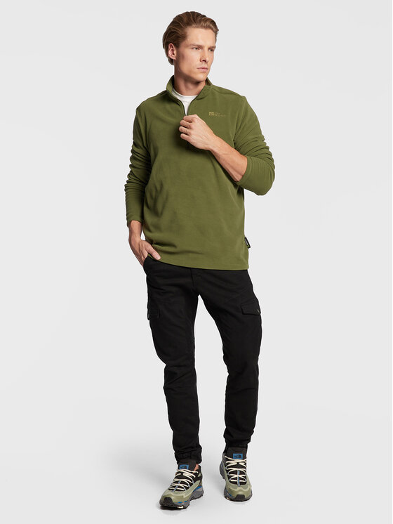 Jack Wolfskin Jack Wolfskin Fliso džemperis Taunus 1709522 Žalia Regular Fit