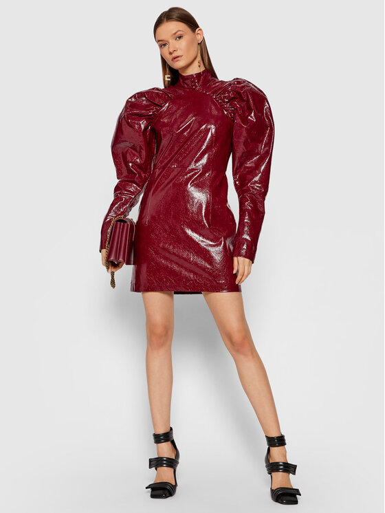 Vestito in similpelle Kim RT450 Bordeaux Regular