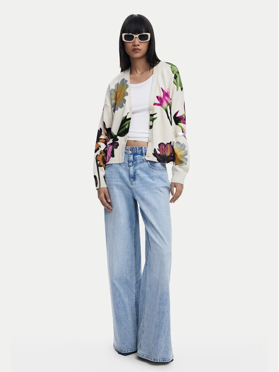 Desigual Desigual Ζακέτα Vania 25SWJF34 Μπεζ Loose Fit