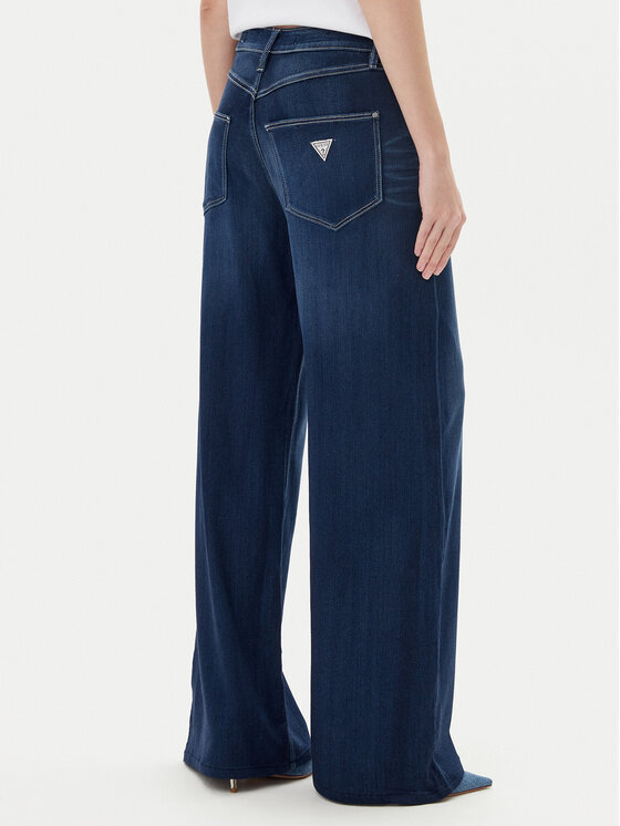 Guess Guess Jeansy W5YA82 D0782 Tmavomodrá Wide Leg