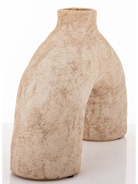 MIAhome MIAhome Wazon ceramiczny 25x36,5x710,5 cm CAXITTA łuk duży Brązowy