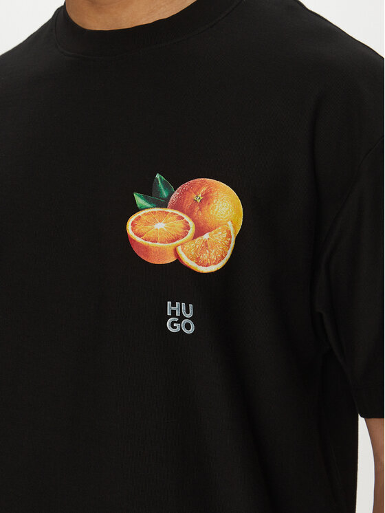 HUGO HUGO T-Shirt Dartiee 50537576 Černá Oversize