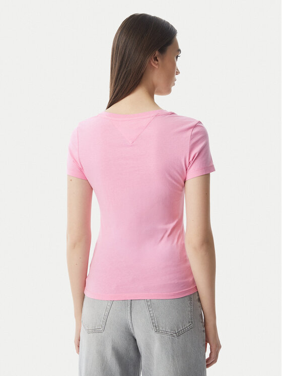 Tommy Jeans Tommy Jeans T-shirt DW0DW20458 Svijetlo roza Slim Fit