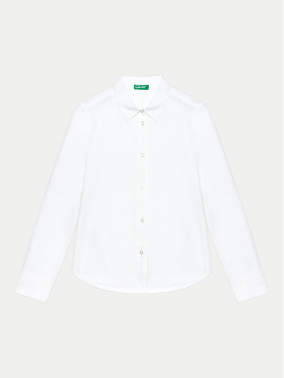United Colors Of Benetton United Colors Of Benetton Риза 5X9ZCQ03A Бял Regular Fit