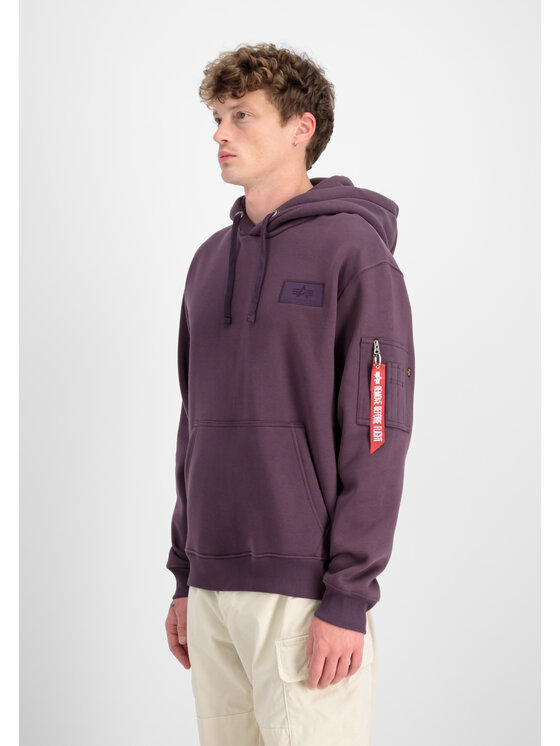 Alpha Industries Alpha Industries Bluza Back Print Rainbow Reflective Print Hoodie Fioletowy Regular Fit